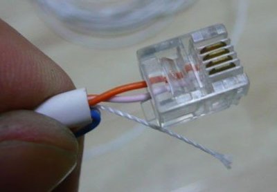 三步搞定 二芯電話線如何接入四芯電話水晶頭